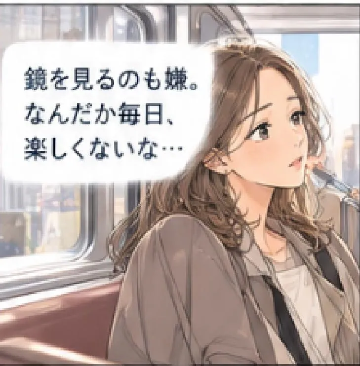 鏡を見るのも嫌。なんだか毎日、楽しくないな…